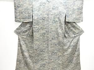 芝草に梅笹模様小紋着物